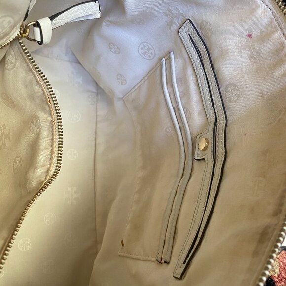 Tory Burch 'Medium Bombe T' Satchel in Soft White - Picture 11 of 12